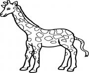 Coloriage girafe a colorier
