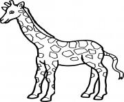 Coloriage une girafe a colorier
