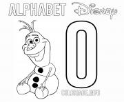 Coloriage Lettre O pour Olaf
