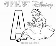 Coloriage Lettre A pour Alice