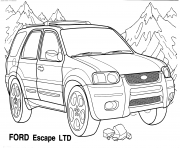 Coloriage Voiture Ford 4x4 Escape LTD