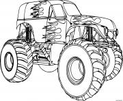 Coloriage monster truck voiture 4x4