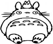 Coloriage Totoro fait une sieste