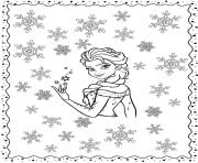 Coloriage Reine des Neiges 2 avec snowflakes for winter