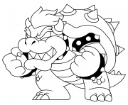 Coloriage bowser recupere sa force