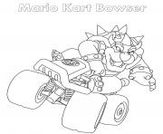 Coloriage Bowser Mario Kart