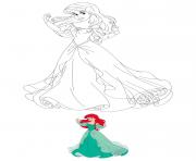 Coloriage Disney Princesse Ariel