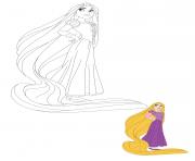 Coloriage Disney Princesse Rapunzel