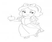 Coloriage Kawaii Disney Princesse Snow White
