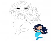 Coloriage Mermaid Princesse