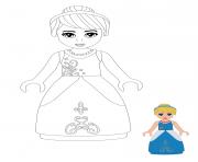 Coloriage Lego Princesse Cinderella