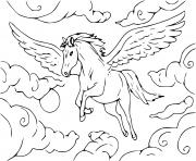 Coloriage cheval volant licorne
