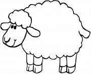 Coloriage mouton animal de la ferme