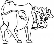 Coloriage vache avec cloche