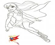 Coloriage super girl superhero fille
