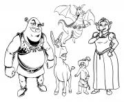 Coloriage Personnages DreamWorks Shrek