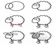 Coloriage mouton dessin animaux facile