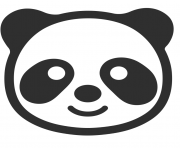 Coloriage panda emoji