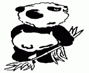 Coloriage panda debout