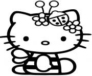 Coloriage coccinelle hello kitty