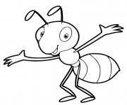 Coloriage fourmi nourrisson maternelle