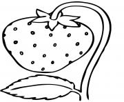 Coloriage fraisier avec une fraise