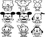Coloriage disney kawaii personnages bebes