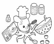 Coloriage baking with professor inkling octonauts
