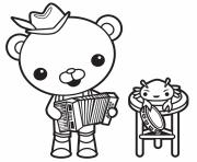 Coloriage captain barnacles old time band octonauts