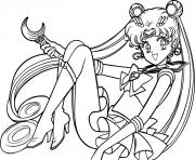 Coloriage Sailor Moon girl princess