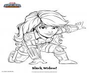 Coloriage Black Widow super heros marvel
