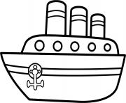Coloriage bateau marin facile maternelle