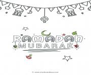 Coloriage ramadan mubarak