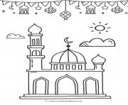 Coloriage ramadan mosque