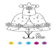 Coloriage magique maternelle la robe de cendrillon