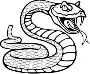Coloriage serpent a sonnette