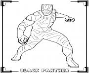 Coloriage black panther the king of the african nation of wakanda