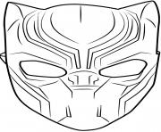 Coloriage masque black panther