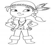 Coloriage pirate fille simple
