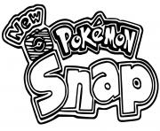 Coloriage pokemon snap logo pokemon snap