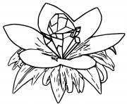 Coloriage fleur de crystal pokemon snap