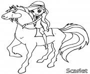Coloriage scarlet horseland