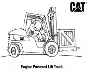 Coloriage engine powered lift truck engin chantier