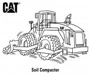 Coloriage soil compactor engin de chantier compacteur