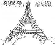 Coloriage tour eiffel tower