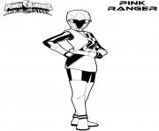 Coloriage ninja steel power rangers rose ranger