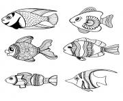 Coloriage poissons animaux aquatiques