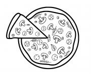 Coloriage Pizza romaine aux anchois