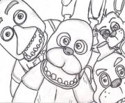 Coloriage family five nights at freddys fnaf 2 coloring pages
