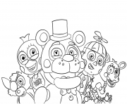 Coloriage five nights at freddys all characters